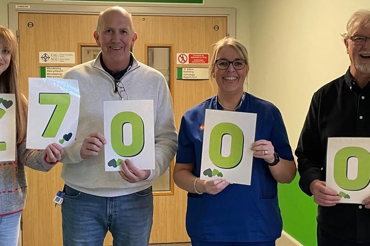 Geraint Evans, friends and family raised £7,000 for the Leri Day Unit