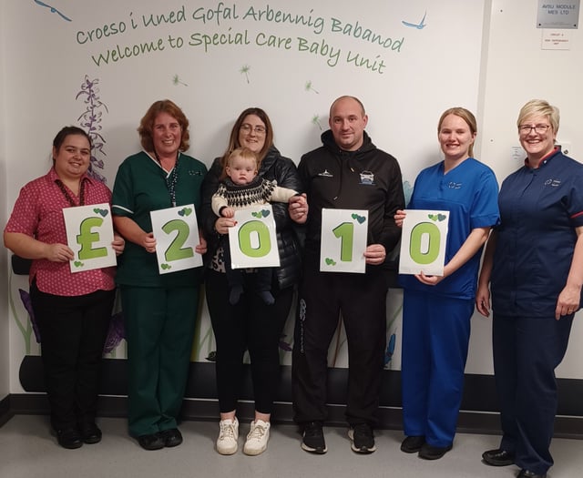 Llanydsul charity day raises £2,000 for baby unit