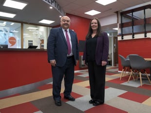 Minister visits Coleg Ceredigion's Aberystwyth campus