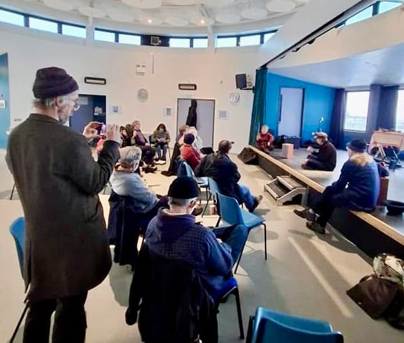 Aberystwyth bandstand was the venue for an experimental music audio camp