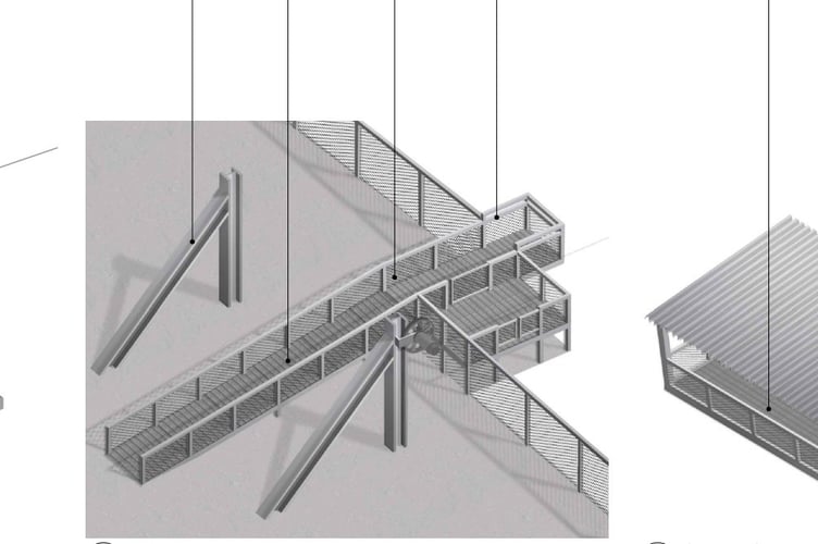 A new swing attraction Is proposed for penrhyn quarry at Bethesda. Image: Gwynedd Council Planning document