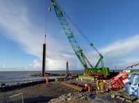 Overspend on Aberaeron sea defence, set to be completed 'imminently'