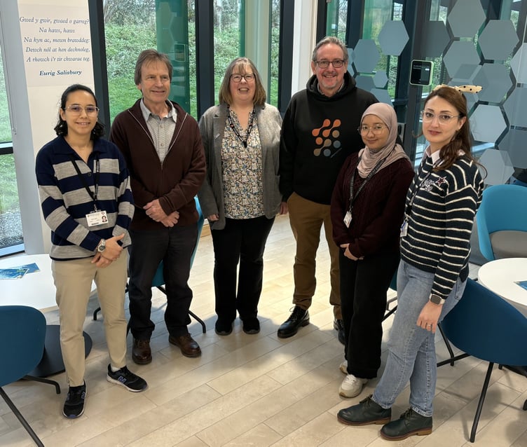 Some of the research team from Aberystwyth University and Valley Diagnostics