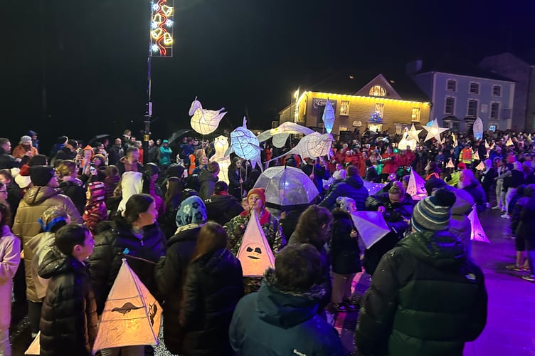 Impressive lanterns lit up Cardigan's parade