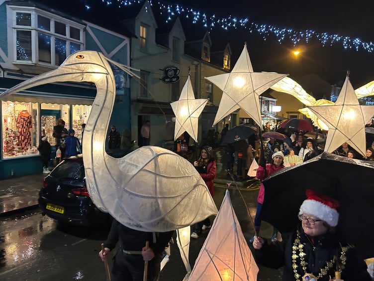Impressive lanterns lit up Cardigan's parade