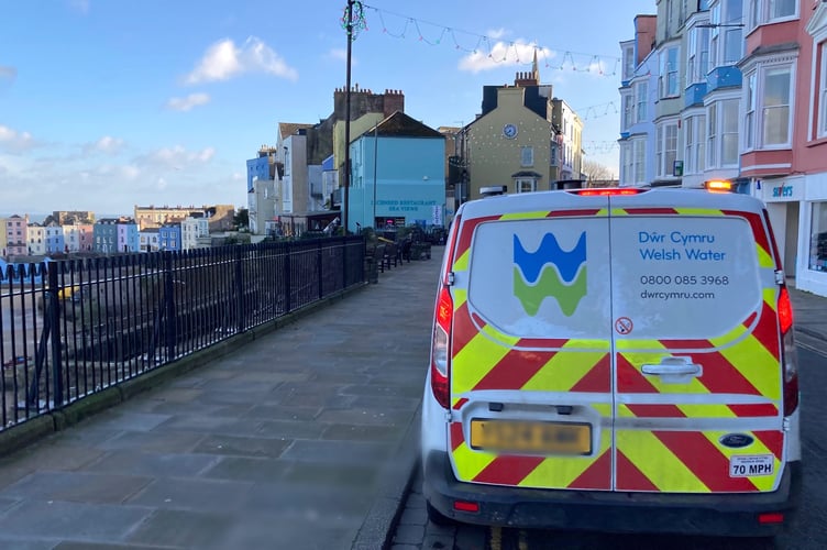 Welsh Water van Tenby