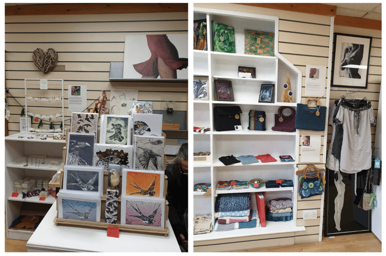 Something Out of Nothing sells paintings, sculptures, jewellery, prints, upcycled clothes, handmade bags and blankets