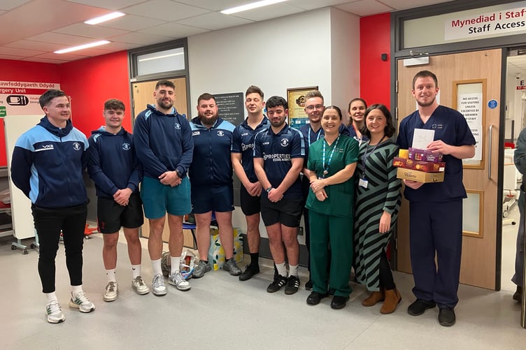 Gifts dropped off at Ysbyty Bronglais