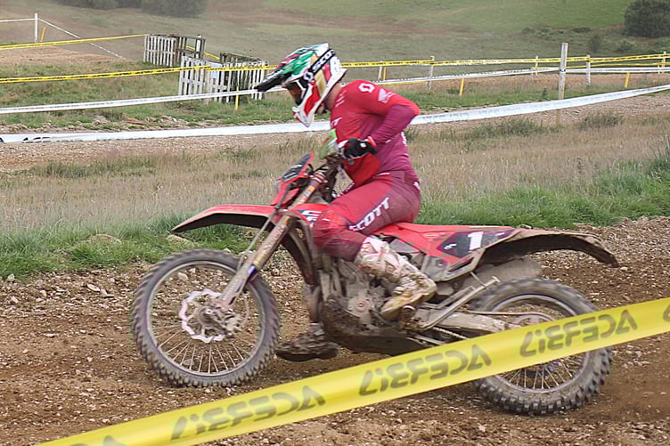 Steve Holcombe competing at the Enduro GP of Wales at Cwmythig Hill