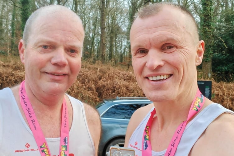 Carwyn Davies and Dylan Davies at The Seven Sins Trail Race