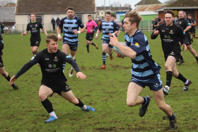 Aberystwyth on the attack at Burry Port (Photo: Mike Binks)
