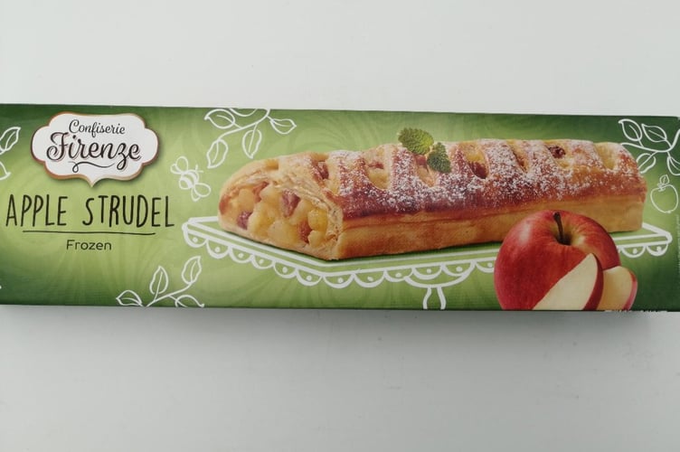 The offending apple strudel - bought from the Lidl frozen aisle in mid-December