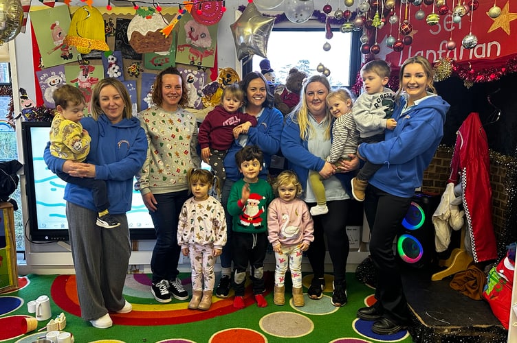 Cylch Meithrin Llanfarian is celebrating a positive inspectors' report
