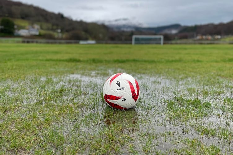 Penrhyndeudraeth's Maes y Parc pitch was waterlogged
