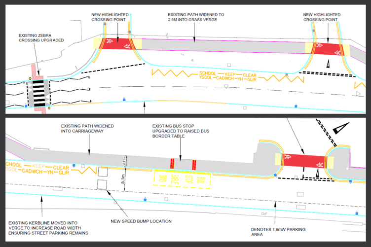The plans along Llangurig Road