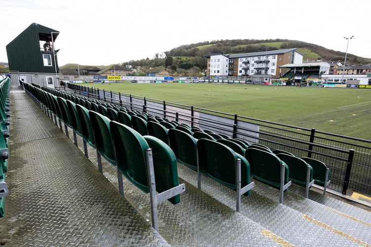 ABERYSTWYTH, WALES - 27TH OCTOBER 2024: 
General View of Park Avenue ahead of the match.
Aberystwyth Town v The New Saints in the JD Cymru Premier at Park Avenue on the 27th October 2024. (Pic by Lewis Mitchell/FAW)