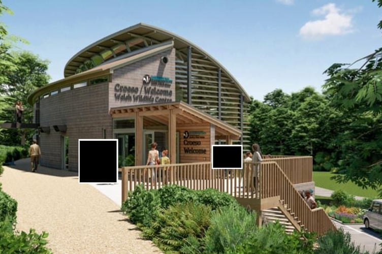 An artist impression of the new entrance proposed at the Welsh Wildlife Centre, Cilgerran