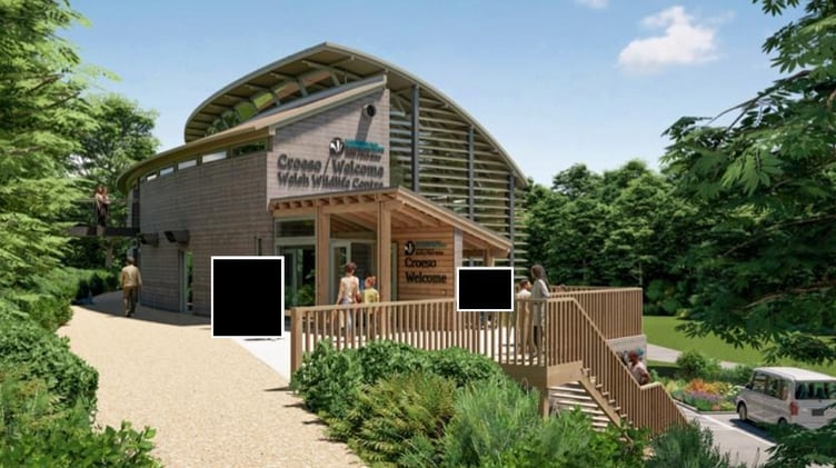 An artist impression of the new entrance proposed at the Welsh Wildlife Centre, Cilgerran