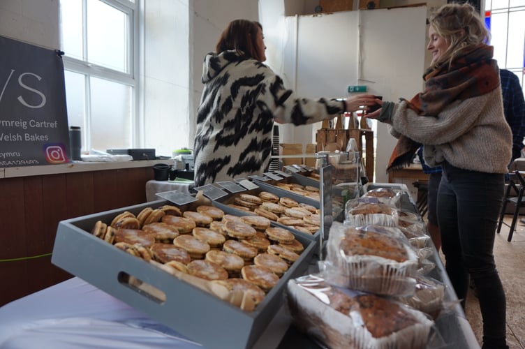 Handmade Welsh Cakes from Becws were available on the day along with fresh Aberystwyth Coffee
