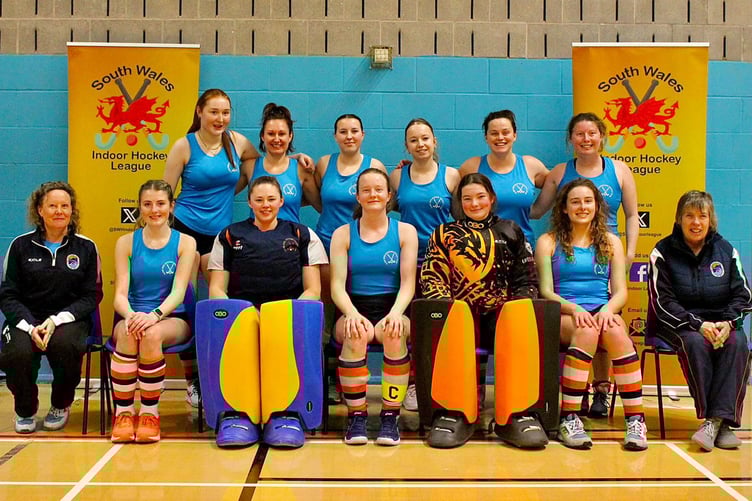 Back row left to right: Poppy Ryan, Amelia Dunn, Ellie Redman, Tilly Papirnyk, Lois Evans, Alic Bennett. Front row left to right: manager Sue Williams, Ela Pugh, Pippa Rollings, Lora Constable, Alanna Fox, Sian Williams, coach Lynda Bennett (Photo: Jack Fox)