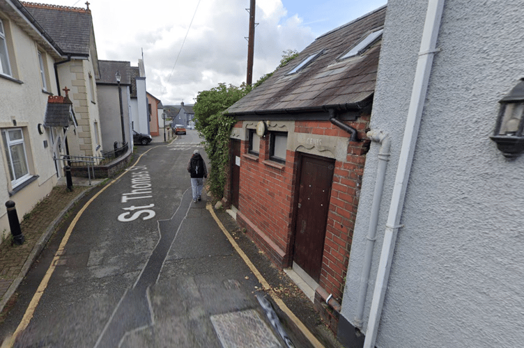 The ring was recovered outside the closed public toilets on St Thomas Street in Lampeter town centre