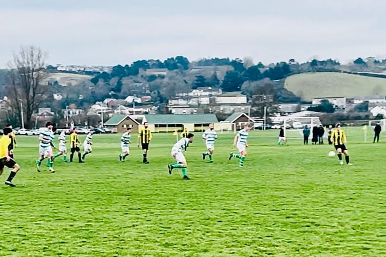 Cambrian Tyres Aberystwyth League leaders Talybont won a close game against Corris