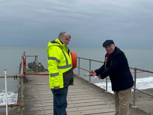 RNLI on hand for official re-opening of promenade jetty