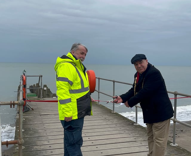 RNLI on hand for official re-opening of promenade jetty