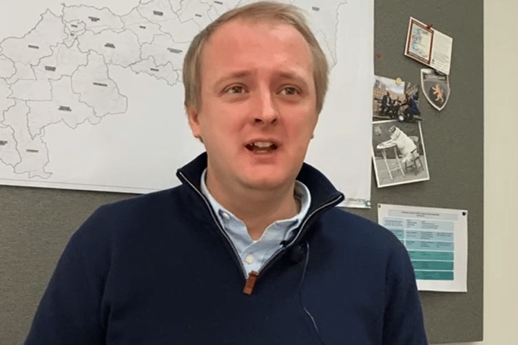 MP Ben Lake in his Westminster office