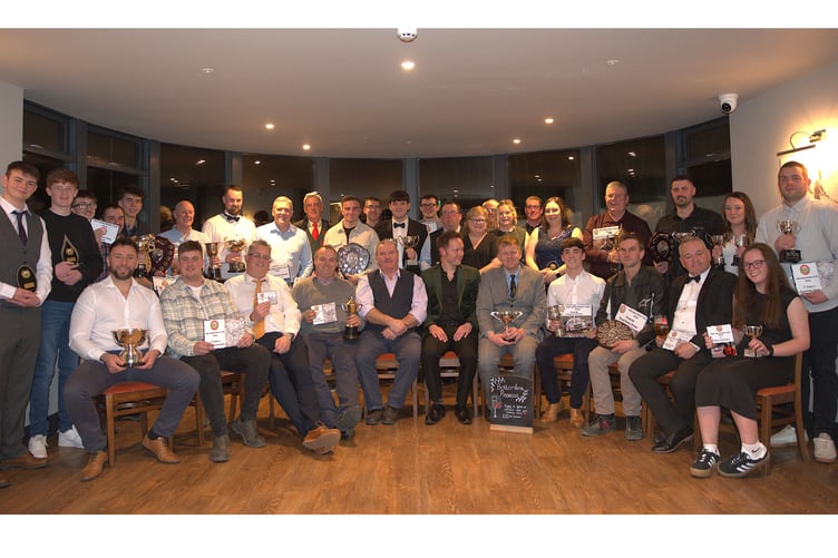 The award winners at Teifi Valley Motor Club's annual dinner (Photo: Elaine Evans)