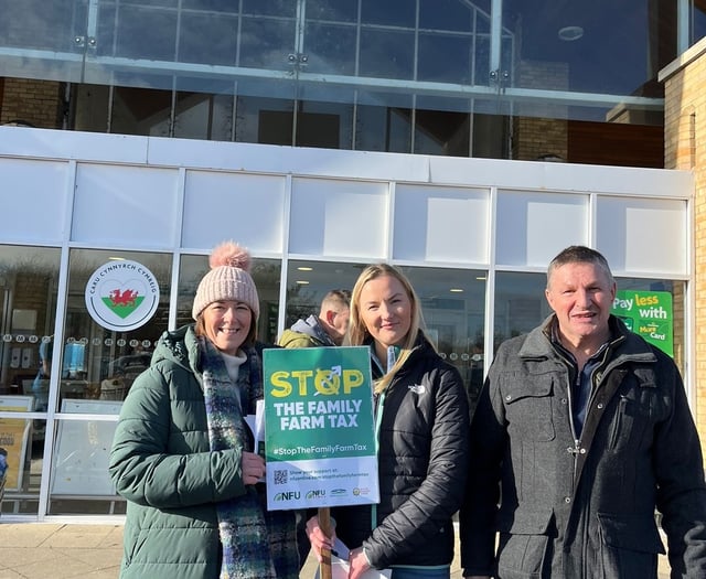 Farmers stage day of action in Ceredigion towns