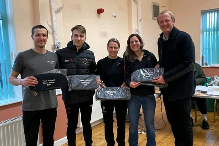 The winning Mixed Team were Ollie George, Wyn Thomas, Daniel Jones, Emma Palfrey and Dee Jolly