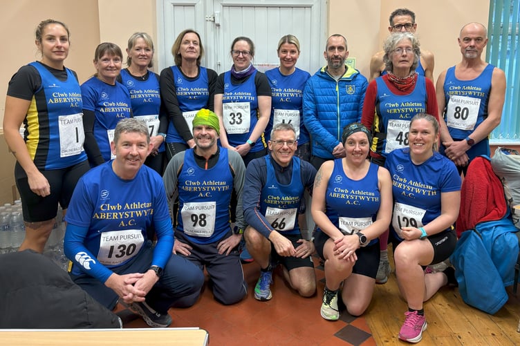 Aberystwyth Athletic Club runners at Maenclochog Team Pursuits