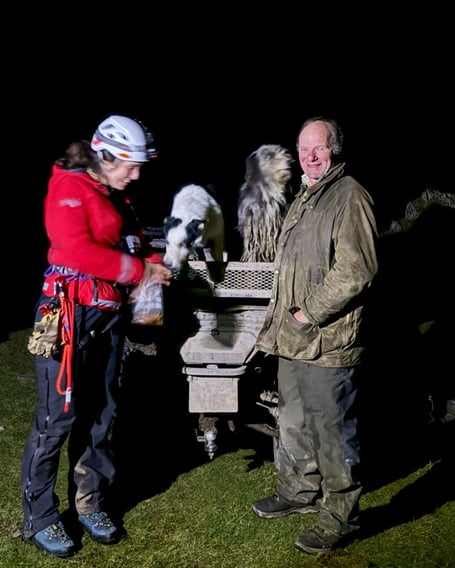 Aberdyfi Search & Rescue Team pic of the successful dog rescue