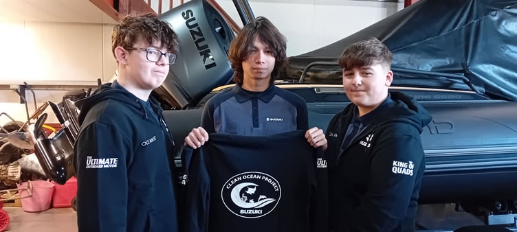 Ben, Osian and Tom visited their sponsors, Harbour Marine Services