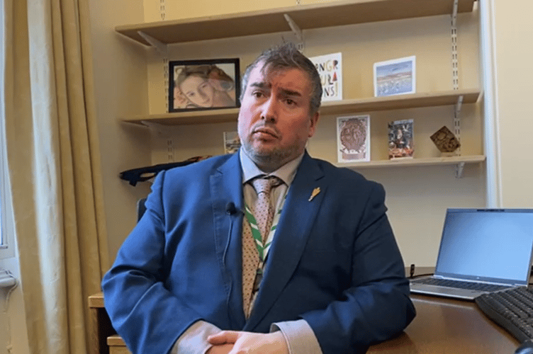 'Earnie' Steve Witherden speaking from his new office in the Labour wing of Portcullis House