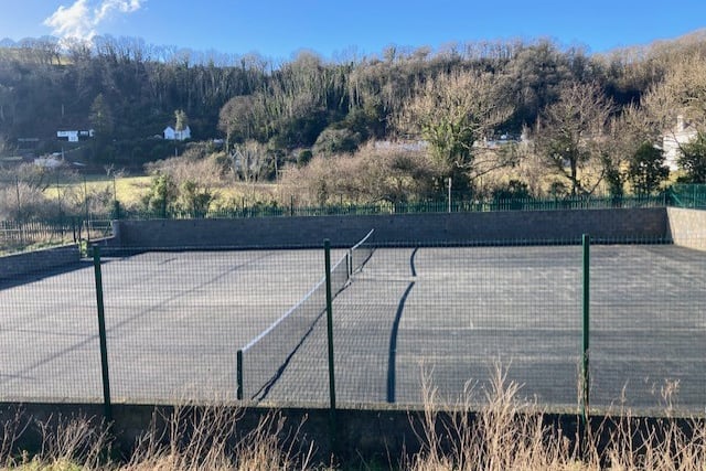 The refurbishment of Llandre Tennis Courts in 90% complete
