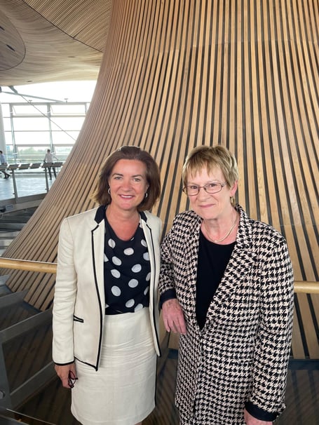 First Minister Eluned Morgan MS and Joyce Watson MS