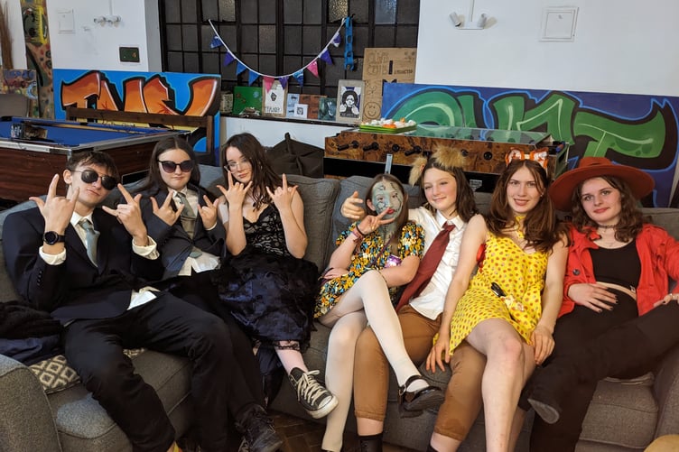 Young people at Ieuenctid Mach Youth/ Machynlleth Youth Club