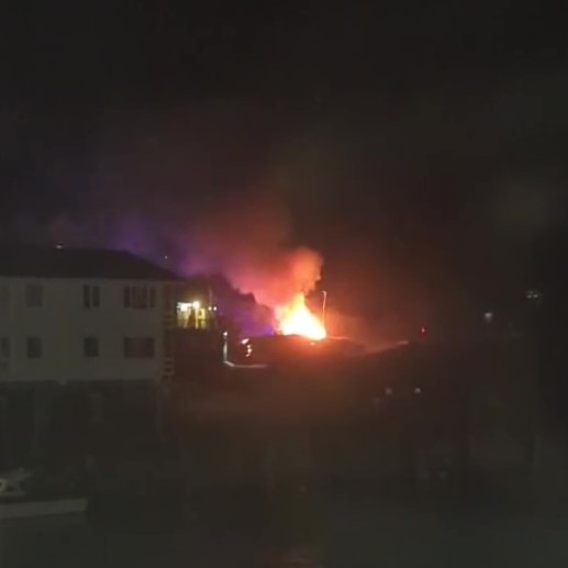 Car destroyed by Trefechan fire