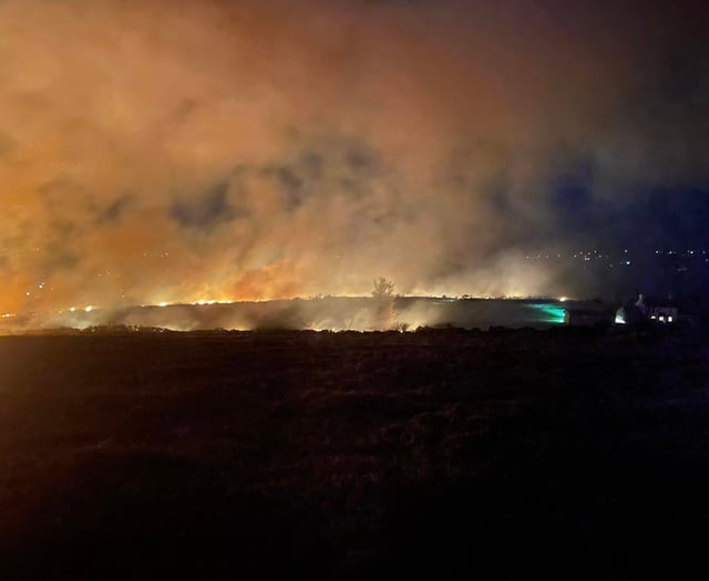 Fire crews battle blaze on Gwynedd coast