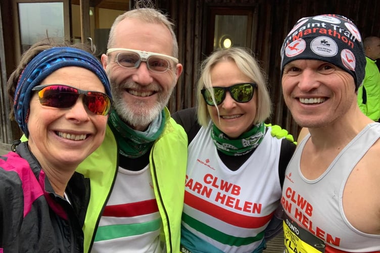 Jane and Stephen Holmes, Kerry Irwin Hall and Dylan Davies at the Winter trail