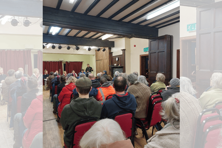 The room was full at the public meeting in January held by Corris Community Council, in which both residents and representatives of Gresham House and Tillhill attended