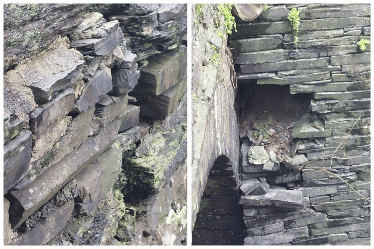 Structural issues captured on the old bridge in Corris