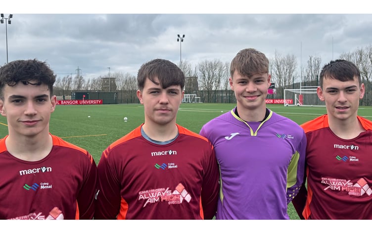 Morgan Davies, Byron Davis, Rhys Williams and Osian Morris