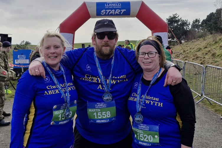 Helen, Martin and Rachel at Llanelli