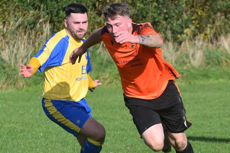 Aled Jones (right) scored a hat-trick for Tywyn (File pic: Doris O'Keefe)