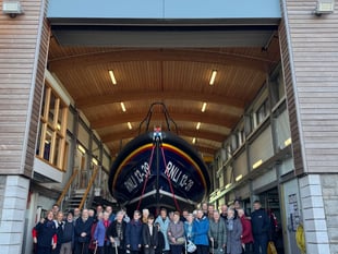Prynhawn Difyr enjoys talk and tour at Pwllheli RNLI