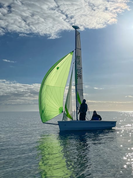 RS Quest new sailing dinghy on its maiden voyage