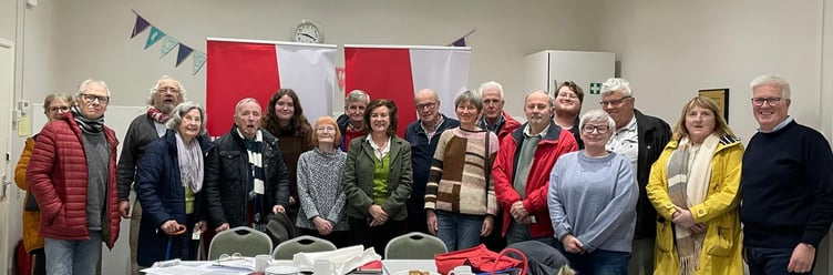 Eluned Morgan at the local party meeting in St Dogmaels